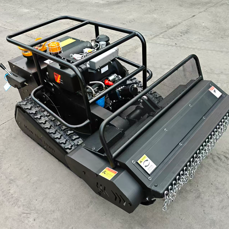 Electric Start Powerful Diesel Remote Control Flail Mower Efficiency 1h 3000 Tracked Twin-Cylinder 800W for Farms & Home