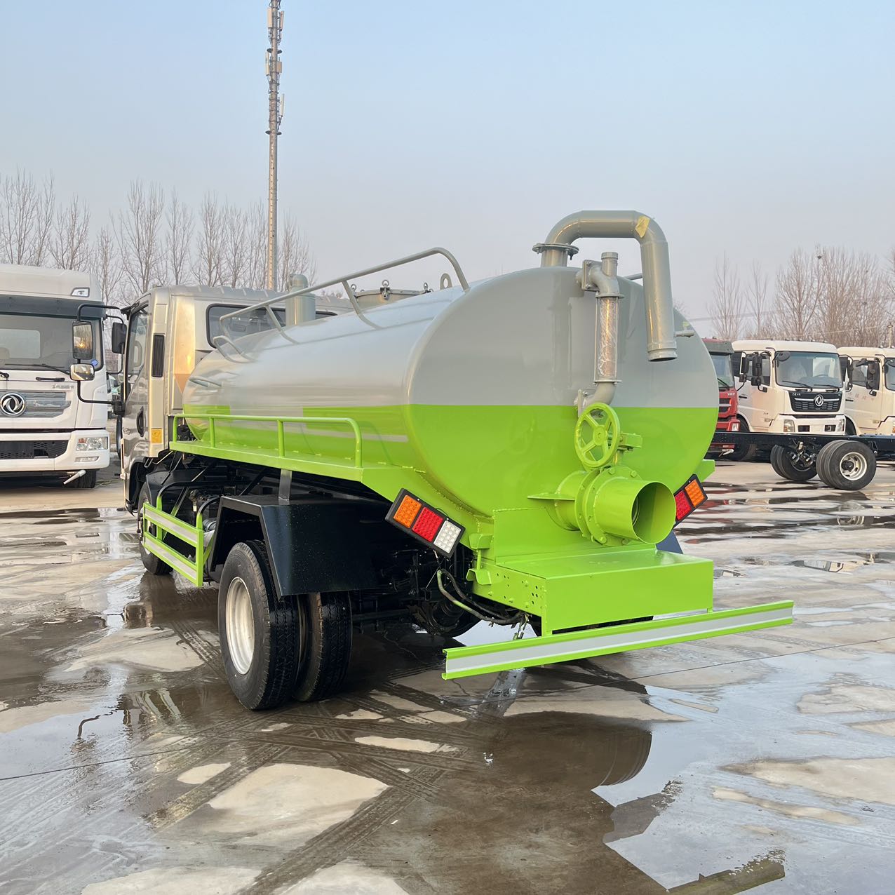 5m³ Fecal Suction Truck 150HP Yunnei Engine Longwang 63-5 Pump For Sale