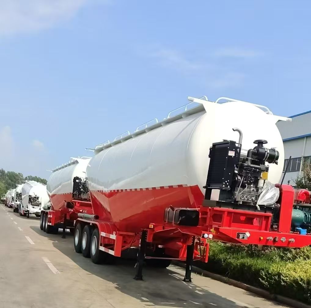 38-50CBM Bulk Powder Tank Trailer | Diesel Air Compressor 3-5 Axles