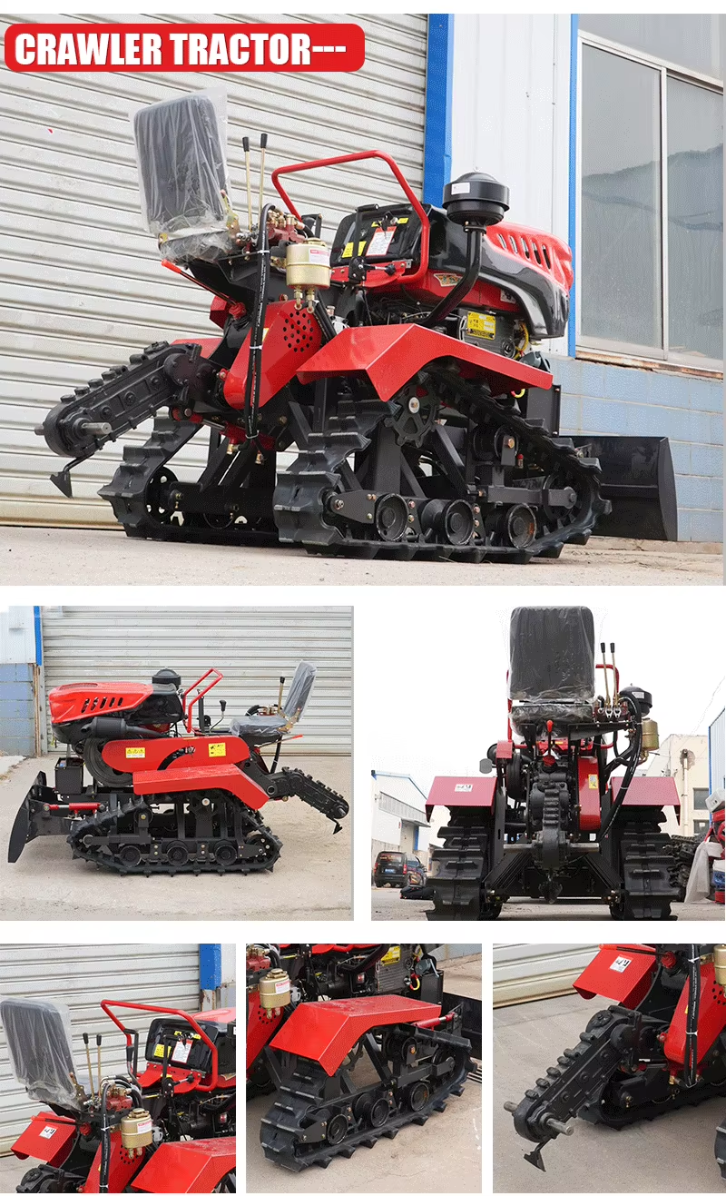 Free Shipping Remote Control Self-propelled Multifunctional Rotary Tiller Cultivator Crawler Tractor