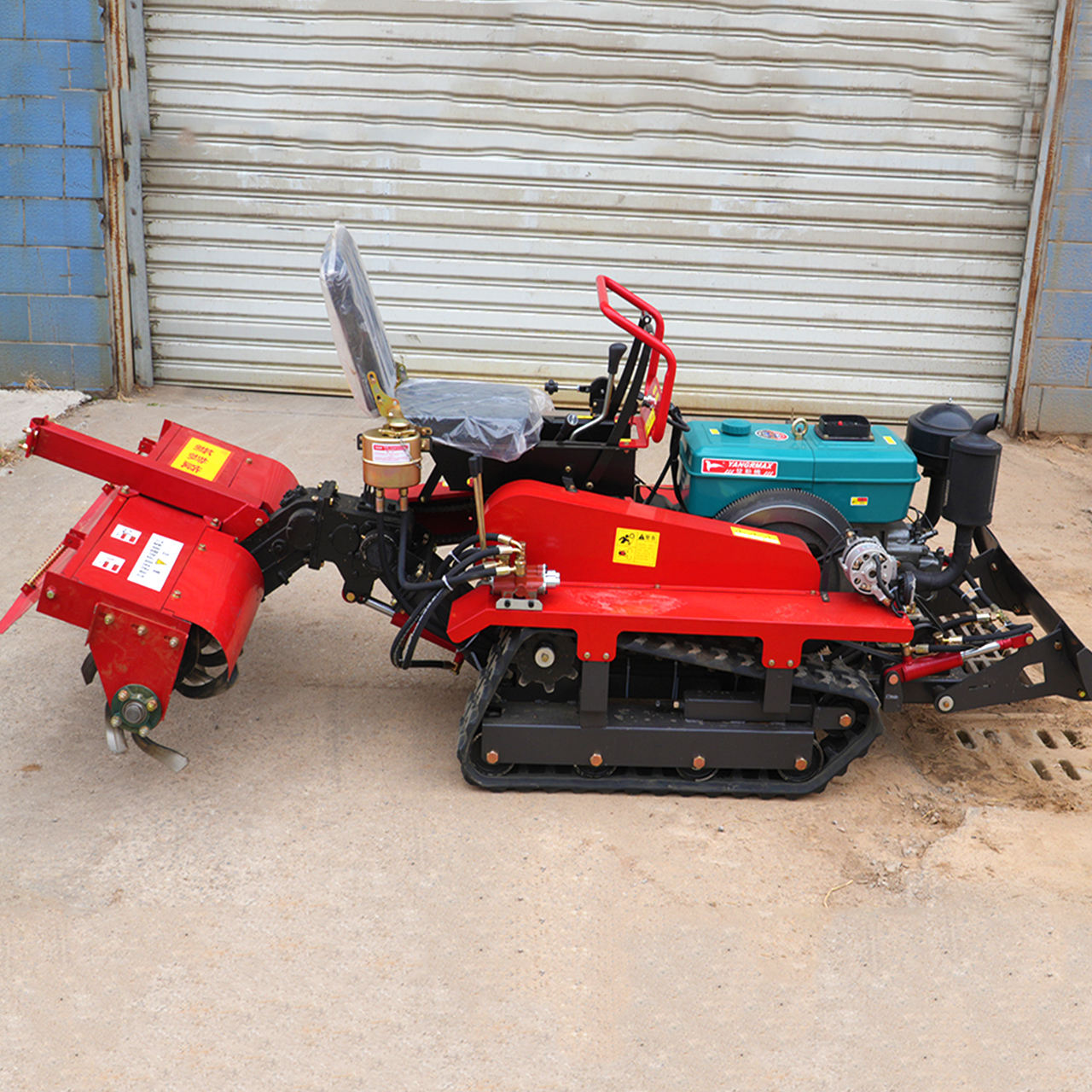 Free Shipping Remote Control Self-propelled Multifunctional Rotary Tiller Cultivator Crawler Tractor