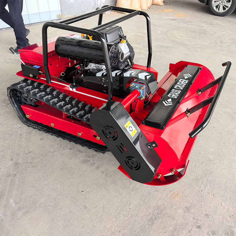 China-made Cordless Flail Mower 48v Remote Diesel Tracked Mulcher Multifunctional Grass Mower with Battery