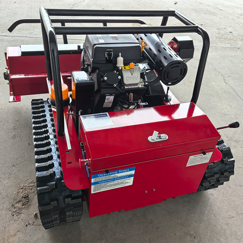 25HP Gasoline Engine Flail Mower Remote Control Crawler Lawn Mower 1200mm/1000mm Cutting Width Small Robot Motor Farming