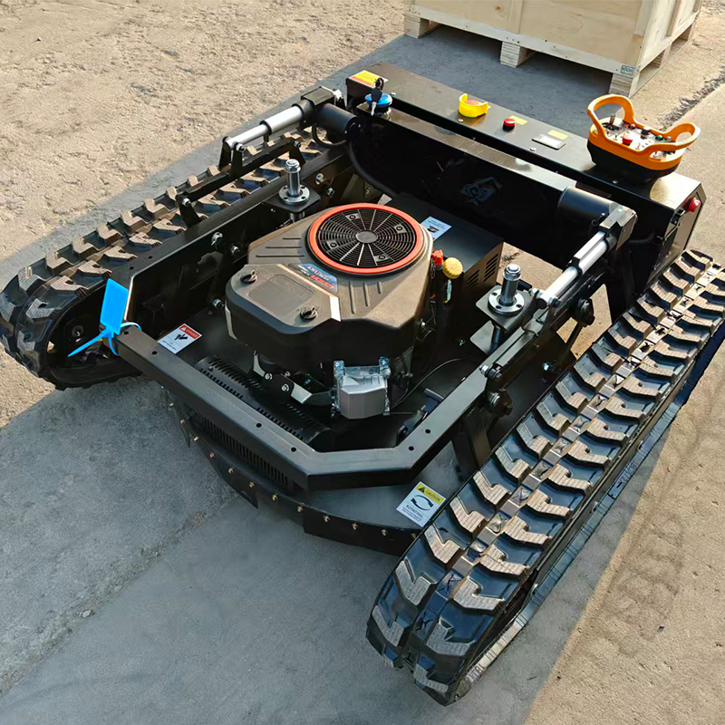 Free Delivery 4-Stroke DIY Remote Control Gasoline Lawn Mower with Push Shovel Crawler Best Selling