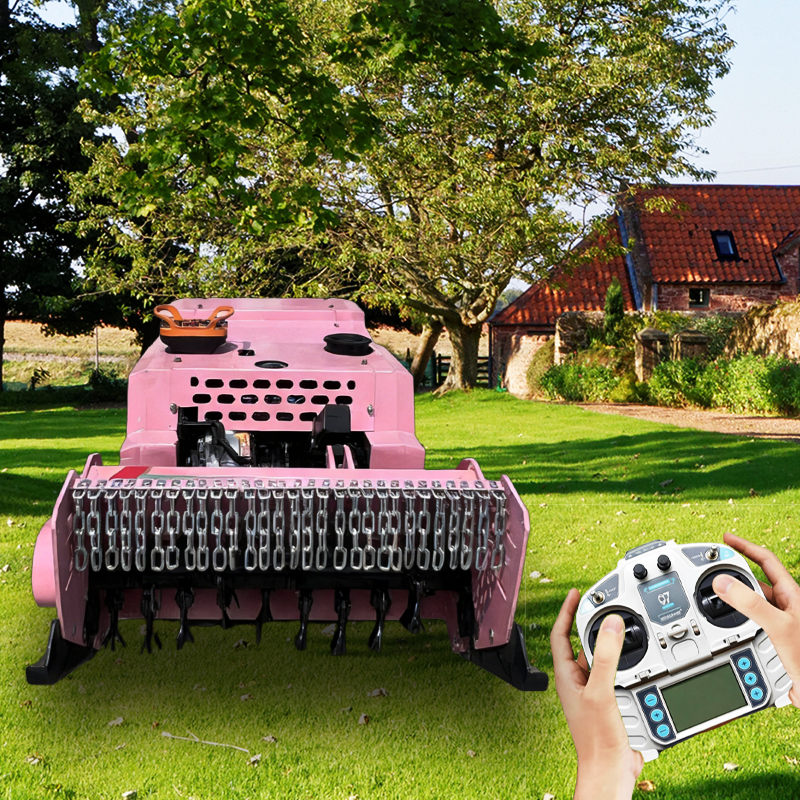 800 蓝色遥控履带式碎草割草机（JNL800a）