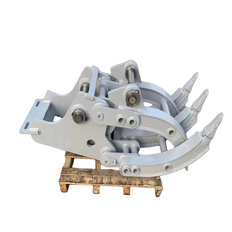 Hydraulic Log Grapple Wood Grabber For Excavator Rotatable Grapple Attachment