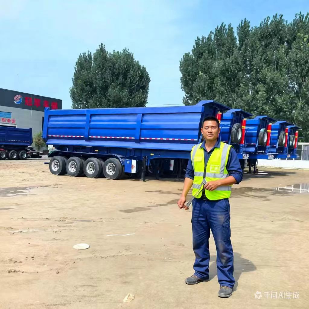 自卸后翻半挂车