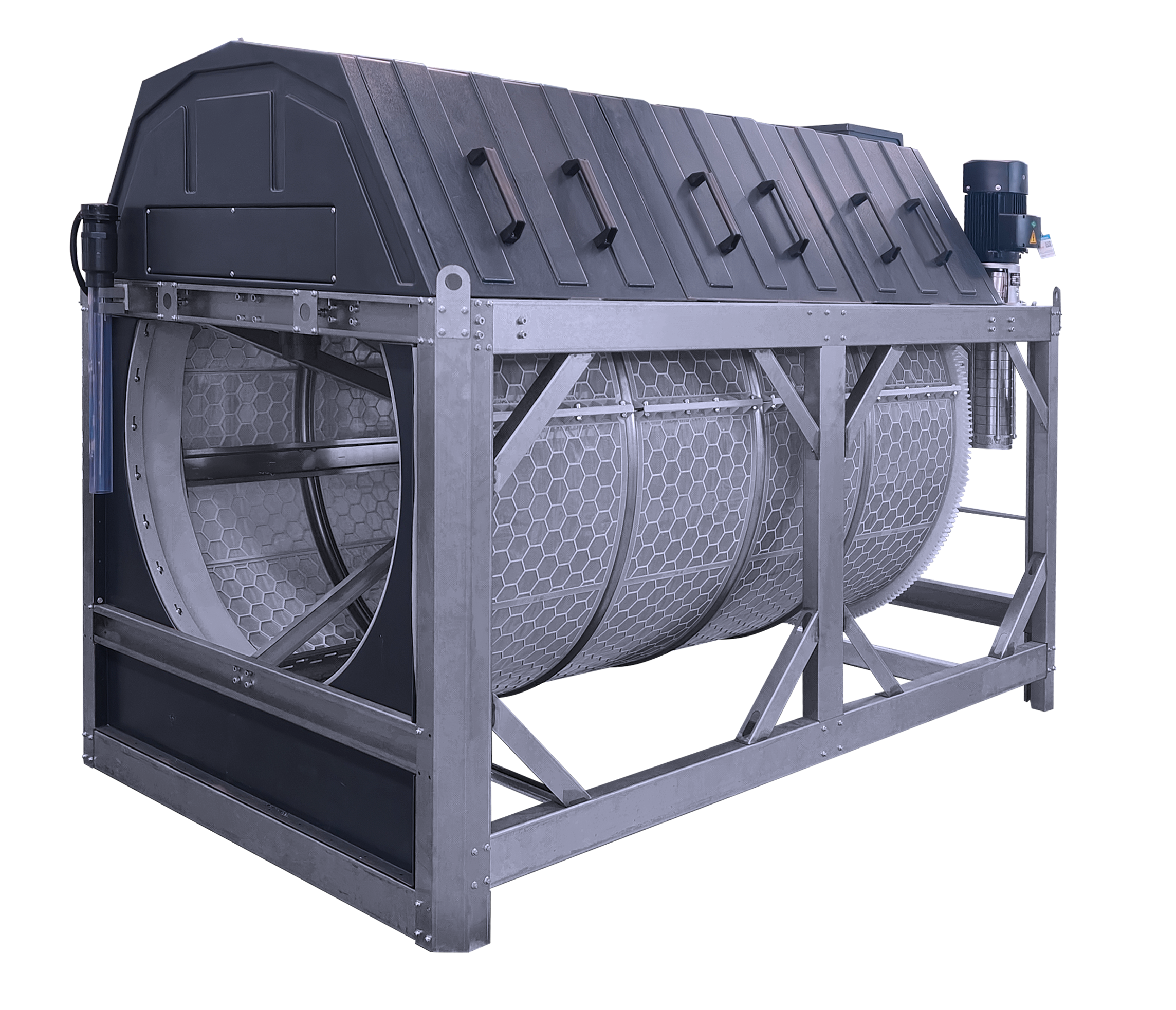 Huisen 框架式微滤机 水产养殖滚筒微滤设备