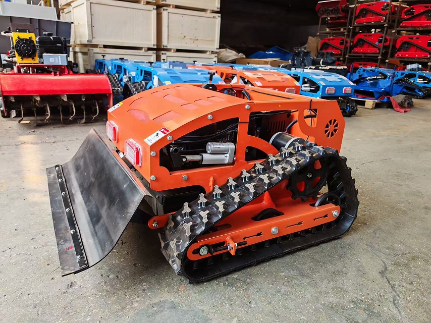 800mm High Productivity Crawler Remote Control Lawn Mower with PLC Engine Bearing Red 137kg Shandong Origin Field Mower